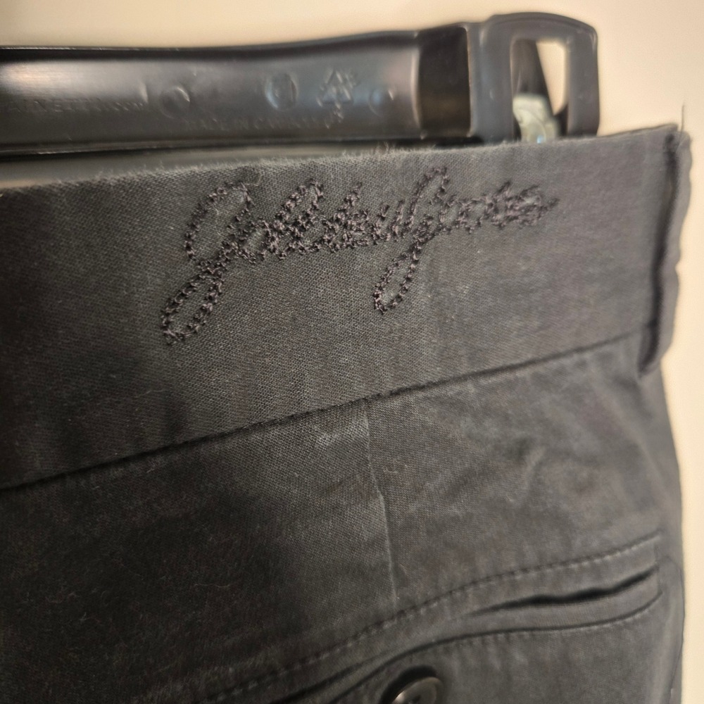 Golden Goose Black Straight Leg Chino Pants Raw Hem Frayed Trim - Picture 8 of 15